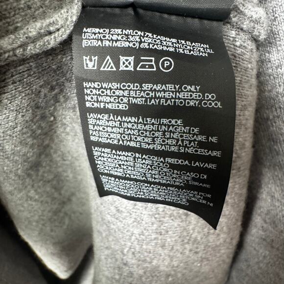 Club Monaco Gray Sleeveless Oversized Drape Collar Cardigan Vest M/L - Picture 7 of 7